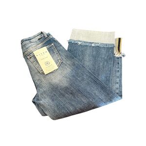 Risen Women’s Light Blue Denim Jeans - Frayed Hem